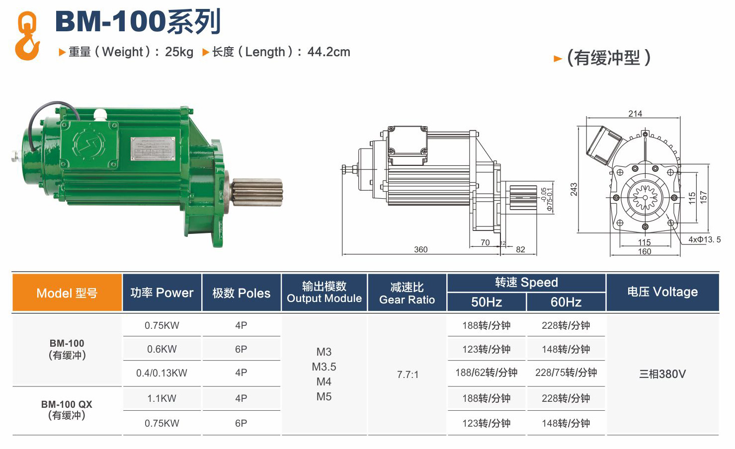 BM-100三合一马达批发